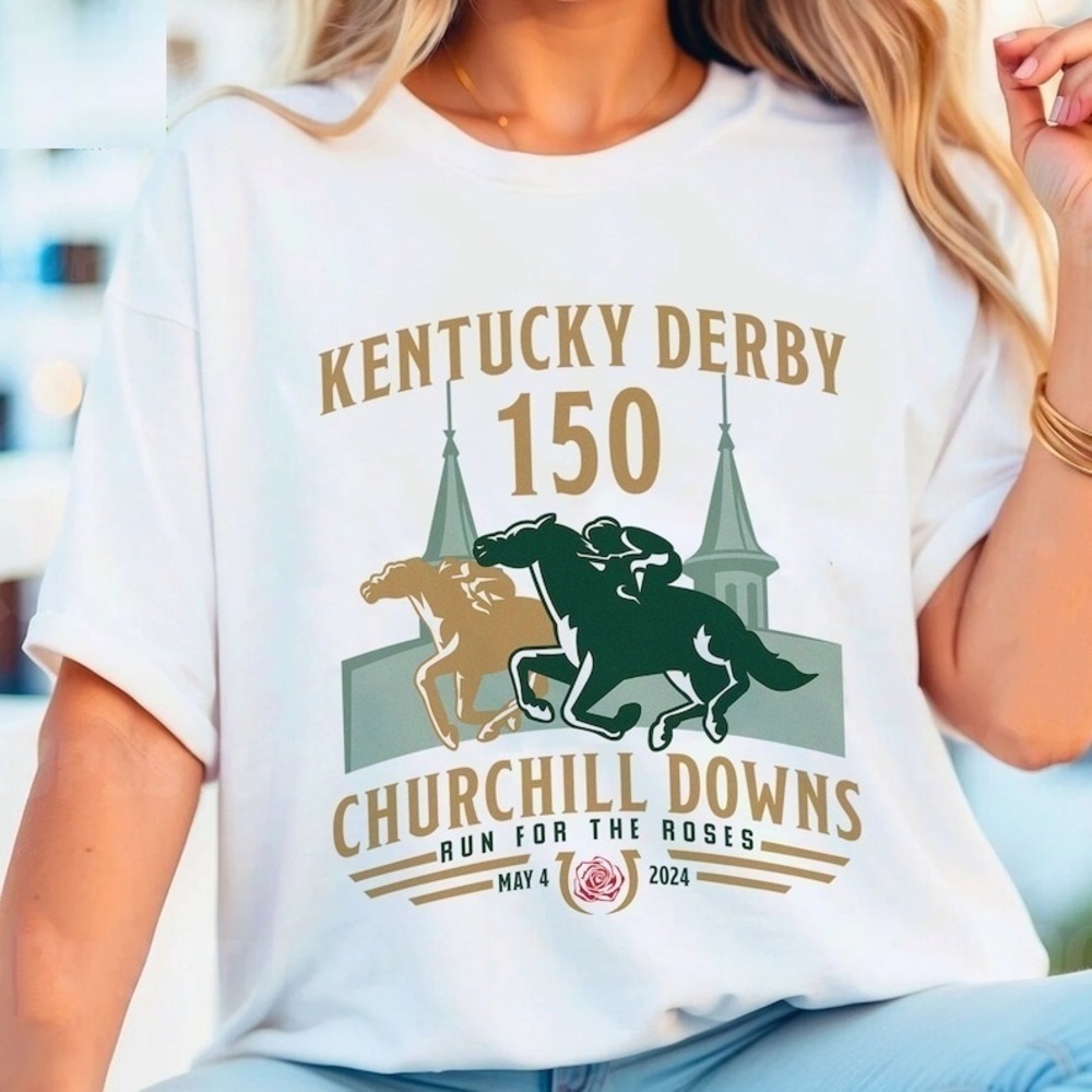 Kentucky Derby Churchill Downs 2024 Shirt Run For The Roses Tee